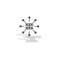 Router Web Icon Flat Line Filled Gray Icon Vector