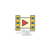 Flat Video Icon Vector