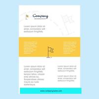 Template layout for Sports flag comany profile annual report presentations leaflet Brochure Vector Background