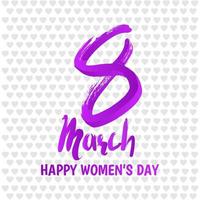 8 March logo vector design with international womens day background