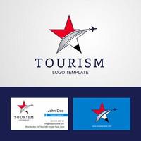 Travel Principality of Sealand flag Creative Star Logo and Business card design vector