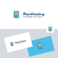 Personal diary vector logotype with business card template Elegant corporate identity Vector