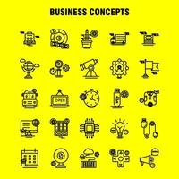 Business Concepts Line Icons Set For Infographics Mobile UXUI Kit And Print Design Include Clipboard Setting Gear Pencil Monitor Internet Setting Dollar Collection Modern Infographic Logo vector