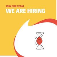 Join Our Team Busienss Company DNA We Are Hiring Poster Callout Design Vector background