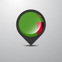 Zambia Map Pin vector