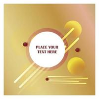 Abstract line background with golden background vector