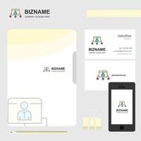 Network Business Logo File Cover Visiting Card and Mobile App Design Vector Illustration