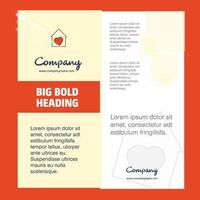 Love house Company Brochure Title Page Design Company profile annual report presentations leaflet Vector Background