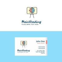 Flat Presentation Logo and Visiting Card Template Busienss Concept Logo Design vector