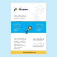 Template layout for Thinking about dollar comany profile annual report presentations leaflet Brochure Vector Background