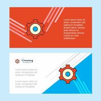 Setting gear abstract corporate business banner template horizontal advertising business banner vector