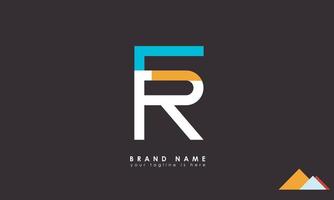Alphabet letters Initials Monogram logo FR, RF, F and R vector