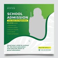 School  banner template vector