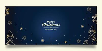 Web Christmas banner template vector