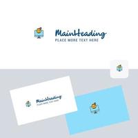 FInd location vector logotype with business card template Elegant corporate identity Vector