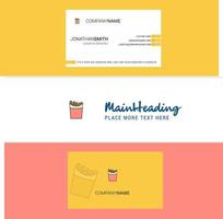 Beautiful Fires Logo and business card vertical Design Vector