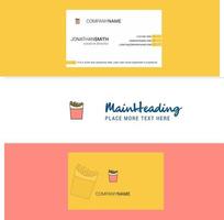 Beautiful Fires Logo and business card vertical Design Vector