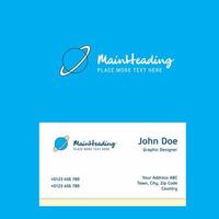 Planet logo Design with business card template Elegant corporate identity Vector