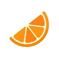 fruta naranja fruta naranja cortada en trozos para hacer jugo. vector