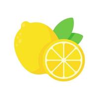 sour yellow lemon For cooking and lemon juice vector