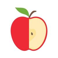Red apple vector. healthy sweet fruit vector