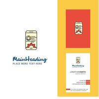 Mobile setting Creative Logo and business card vertical Design Vector