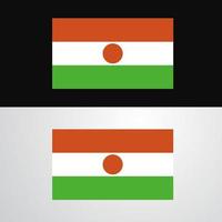 Niger Flag banner design vector