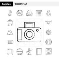 Tourism Hand Drawn Icon Pack For Designers And Developers Icons Of Temperature Thermometer Weather No Smoking Tourism Travel Smoking Vector