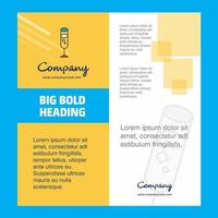 Glass Company Brochure Title Page Design Company profile annual report presentations leaflet Vector Background