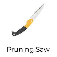 Trendy Pruning Saw vector