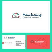 Meter Logo design with Tagline Front and Back Busienss Card Template Vector Creative Design