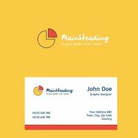 Pie chart logo Design with business card template Elegant corporate identity Vector