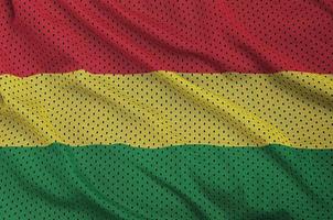 Bolivia flag printed on a polyester nylon sportswear mesh fabric photo