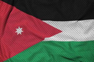 Jordan flag printed on a polyester nylon sportswear mesh fabric photo