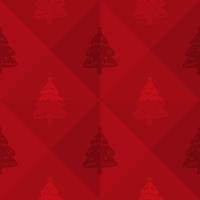 Chirstmas seamless pattern, Christmas fir on red. vector