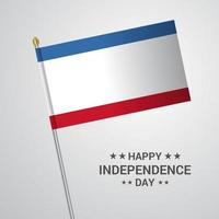 diseño tipográfico del día de la independencia de crimea con vector de bandera