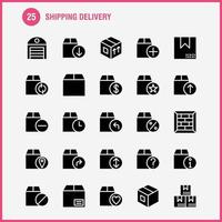 Shipping Delivery Solid Glyph Icon Pack For Designers And Developers Icons Of Shipment Shipping Up Upload Box Delivery Package Packages Vector