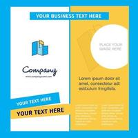 Map Company Brochure Template Vector Busienss Template