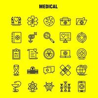 iconos de líneas médicas establecidos para infografías kit uxui móvil y diseño de impresión incluyen pulmones parte del cuerpo médico ciencia medicina salud colección médica logotipo y pictograma de infografía moderna vector