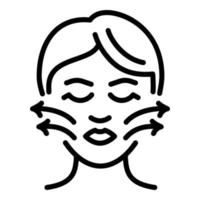 Skin face correction icon, outline style vector