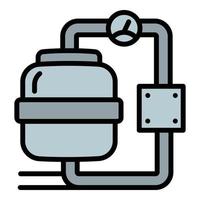 Pool pump icon, outline style vector