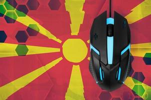 Macedonia flag  and computer mouse. Concept of country representing e-sports team photo