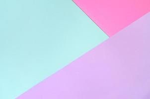 Texture background of fashion pastel colors. Pink, violet and blue geometric pattern papers. minimal abstract photo