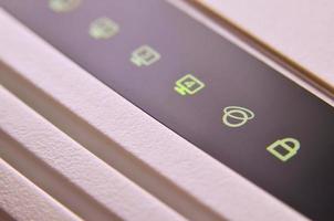 Macro shot of internet modem photo