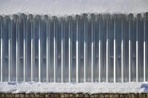 Snowy metal wall texture photo