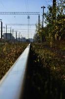 Morning railway landscape photo