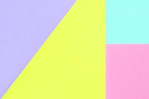 Texture background of fashion pastel colors. Pink, violet, yellow and blue geometric pattern papers. minimal abstract photo