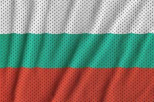 bandera de bulgaria impresa en una tela de malla deportiva de nailon y poliéster foto