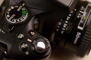 Details of modern digital SLR photocamera photo