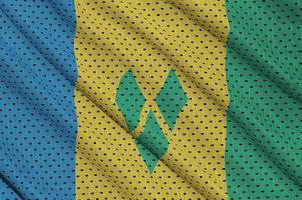 Saint Vincent and the Grenadines flag printed on a polyester nyl photo